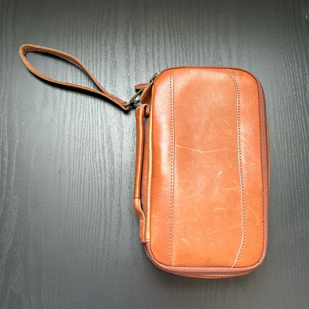 LLBean leather travel case